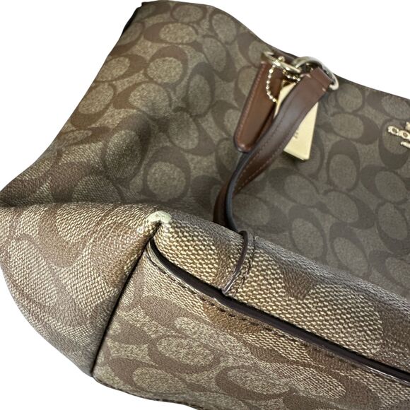 Coach Signature Ava Gold Chain Brown/Beige Tote Shoulder RESERVED FOR D_PULLING - Picture 7 of 9